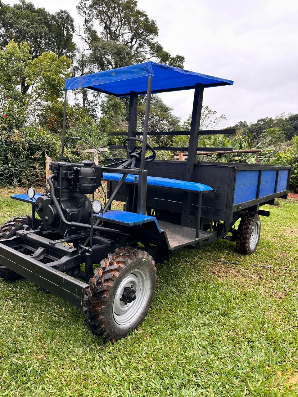 Carreta traçada e reduzida 4x4 1 pistao